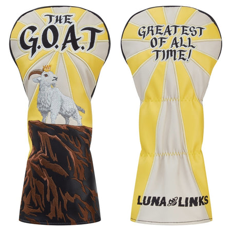 Luna Links G.O.A.T Golf Driver Headcover - front and rear views