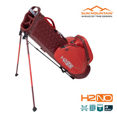 Sun Mountain H2NO Lite Speed Waterproof Golf Carry Stand Bag Port Red Cadet