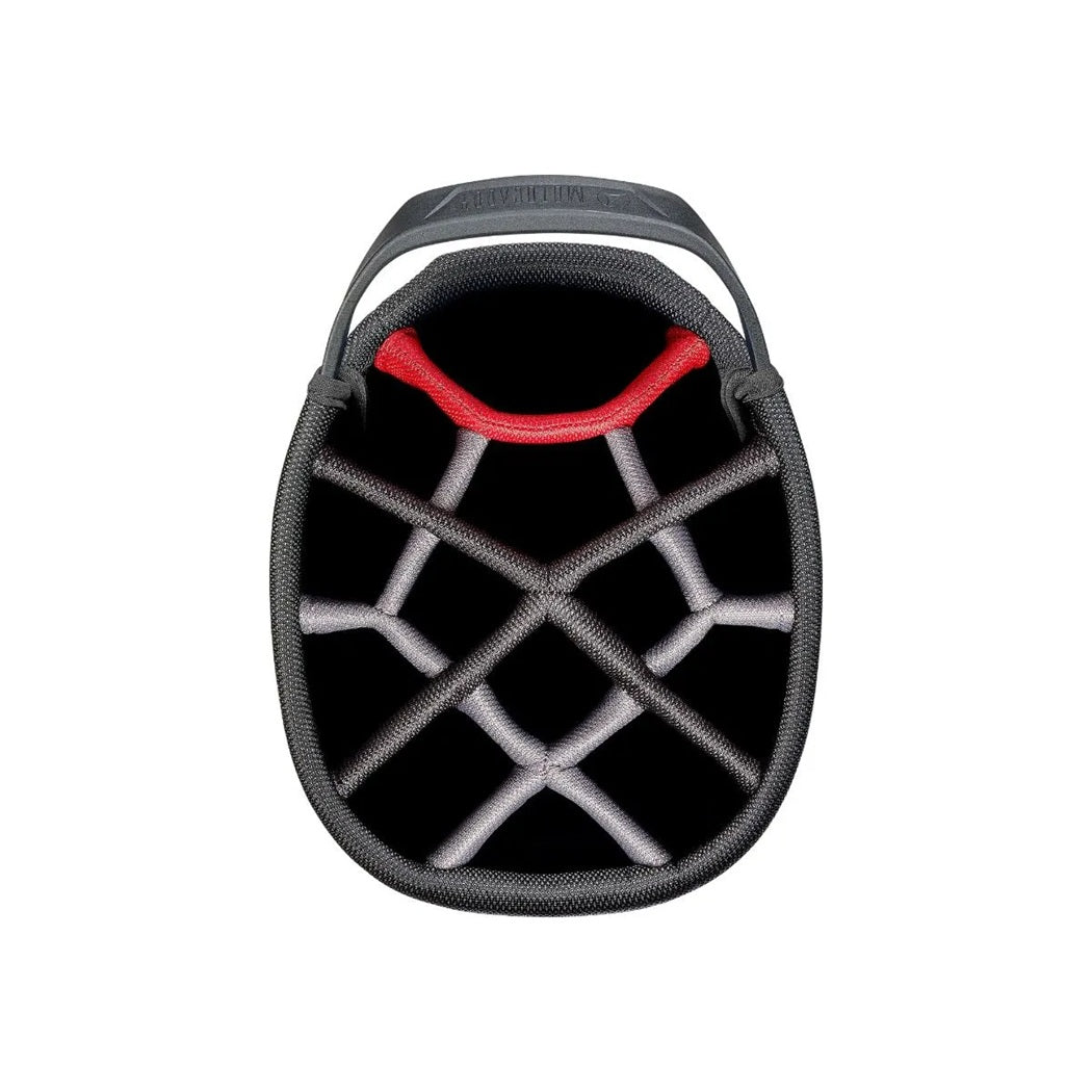 Motocaddy Lite Series 2026 golf trolley bag Black/Red 14-way divider
