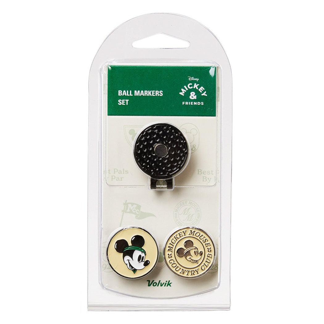 Volvik Disney Mickey Mouse Hat Clip & 2 Magnetic Golf Ball Markers
