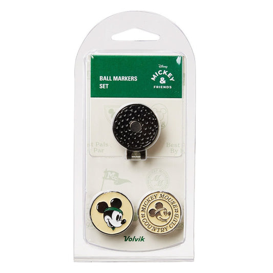 Volvik Disney Mickey Mouse Hat Clip & 2 Magnetic Golf Ball Markers
