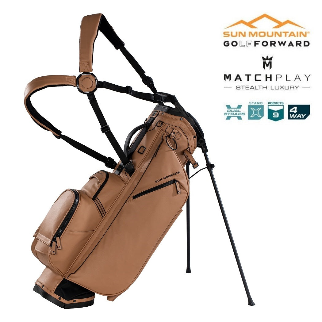 Sun Mountain Matchplay 4-Way Duravinyl Stand/Carry Golf Bag - Clay/Black - with features