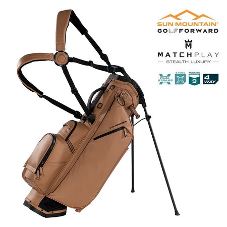 Sun Mountain Matchplay 4-Way Duravinyl Stand/Carry Golf Bag - Clay/Black - with features