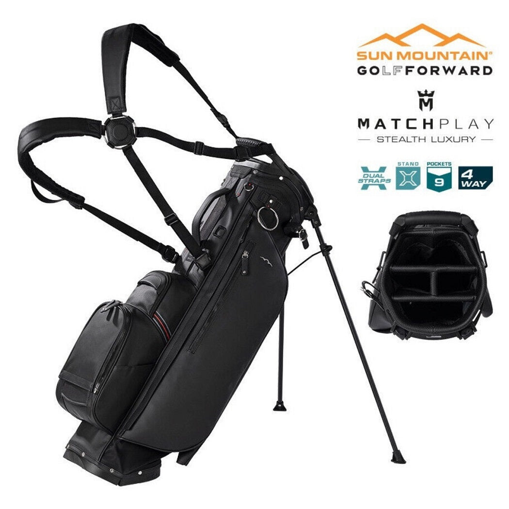 Sun Mountain Matchplay 4-Way Carry/Stand Bag - Black - features