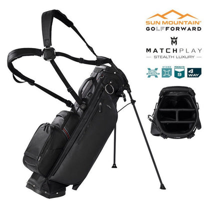 Sun Mountain Matchplay 4-Way Carry/Stand Bag - Black - features