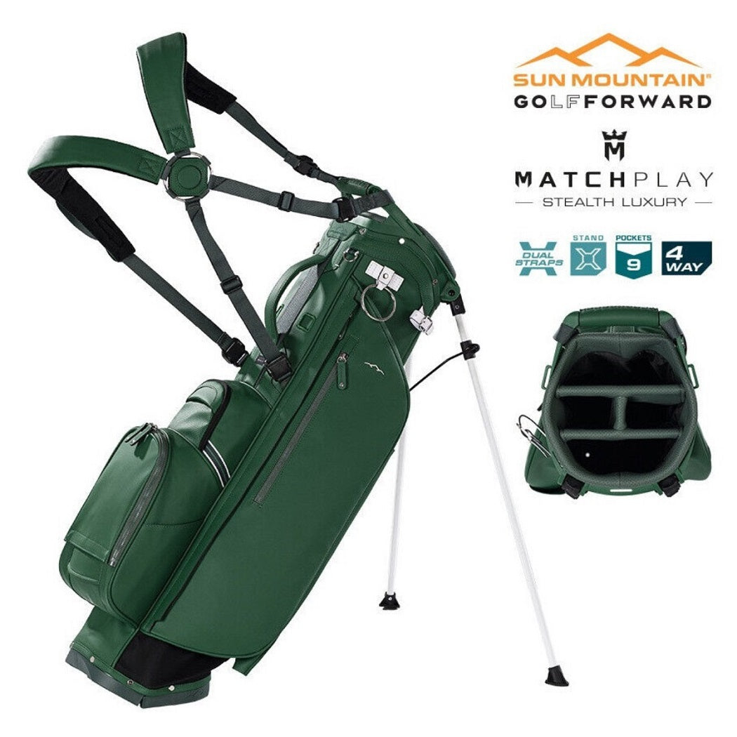 Sun Mountain Matchplay 4-Way Carry/Stand Bag - Green/Fairway - features
