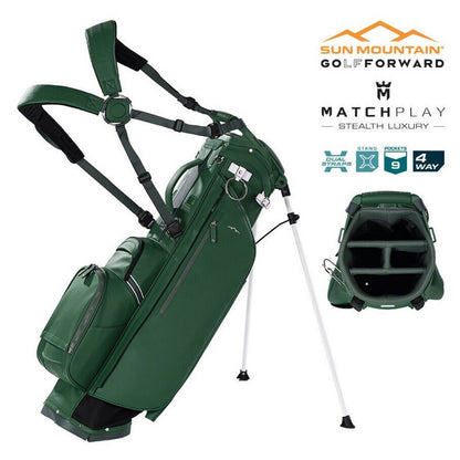Sun Mountain Matchplay 4-Way Carry/Stand Bag - Green/Fairway - features