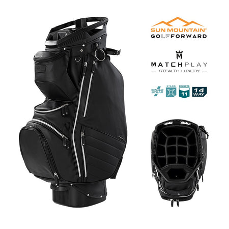 Sun Mountain Matchplay 14-Way Cart/Trolley Bag - Duravinyl - Black