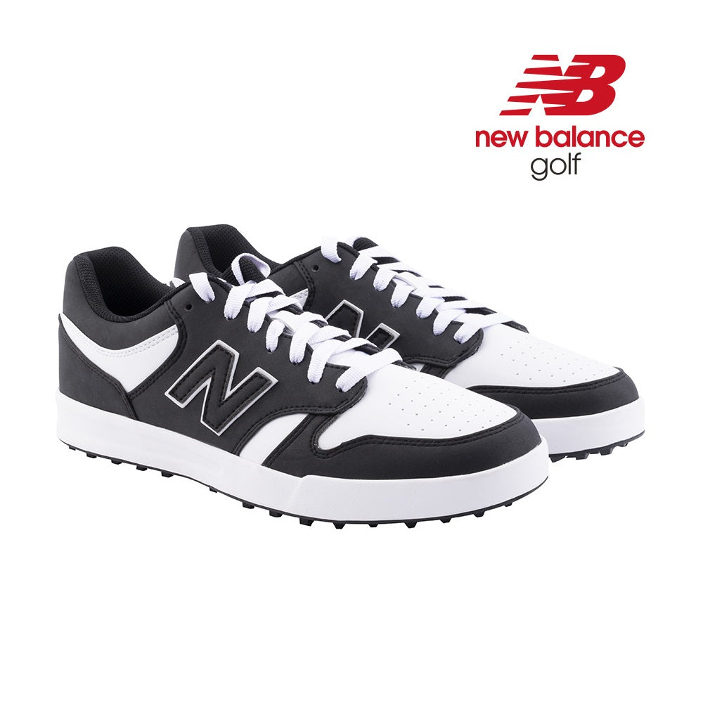New Balance Men`s 480 SL Spikeless Golf Shoes - Black/White - front view