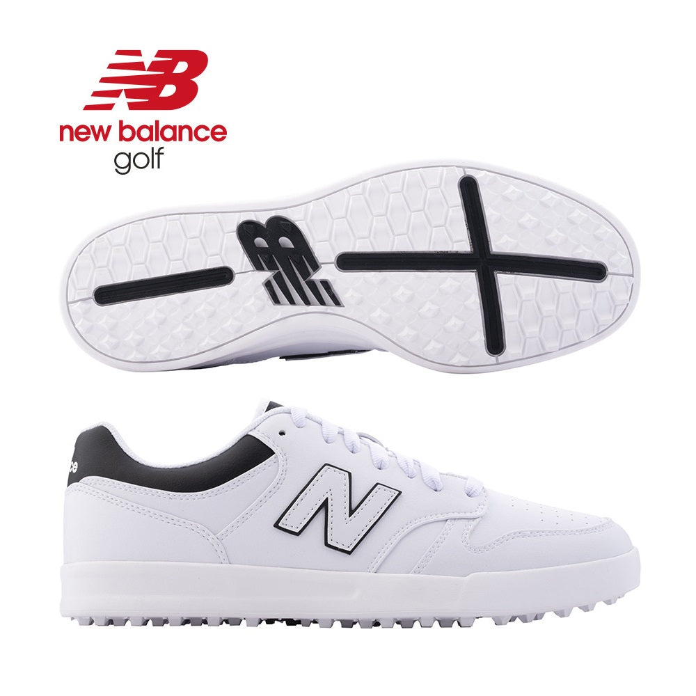 New Balance Men`s 480 SL Spikeless Golf Shoes - White - spikeless soles