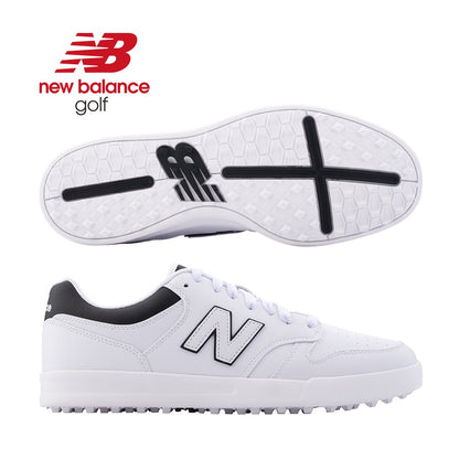 New Balance Men`s 480 SL Spikeless Golf Shoes - White - spikeless soles