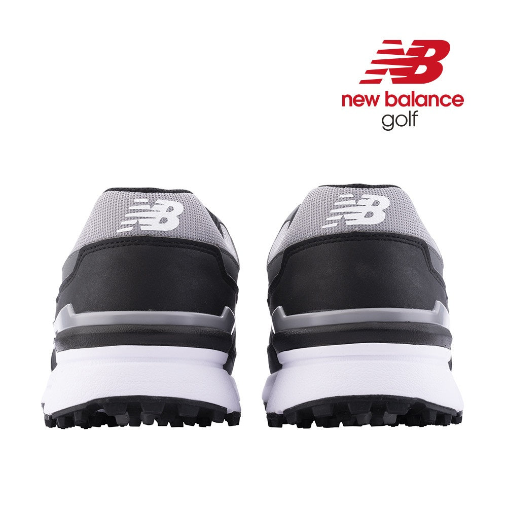 New Balance Men`s 997 SL Spikeless Golf Shoes - Black/Grey - back view