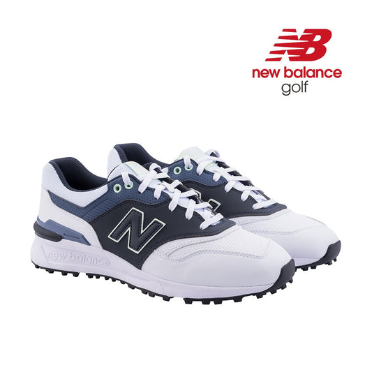New Balance Men`s 997 SL Spikeless Golf Shoes - Navy/White - front view