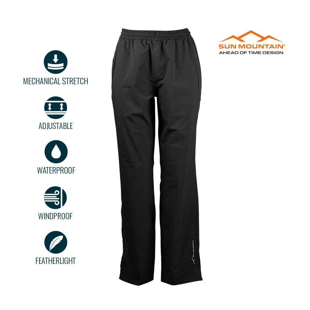 Sun Mountain Monsoon Waterproof Golf Trousers - Black