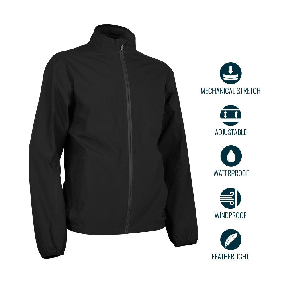 Sun Mountain Monsoon Waterproof Jacket - Black - front view