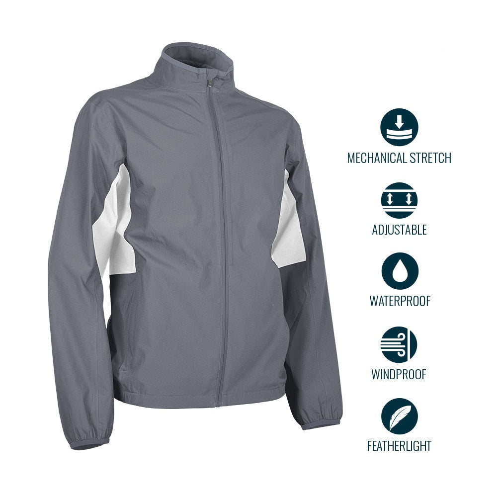 Sun Mountain Monsoon Waterproof Jacket - Cadet / White - front view