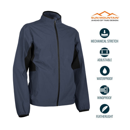 Sun Mountain Monsoon Waterproof Jacket - Navy / Black - front view