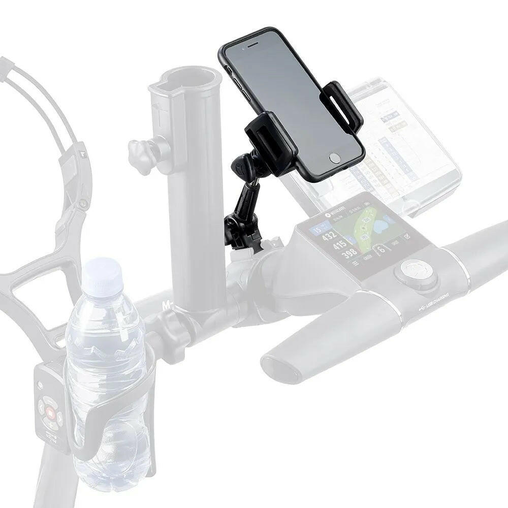 Motocaddy device cradle holding mobile phone