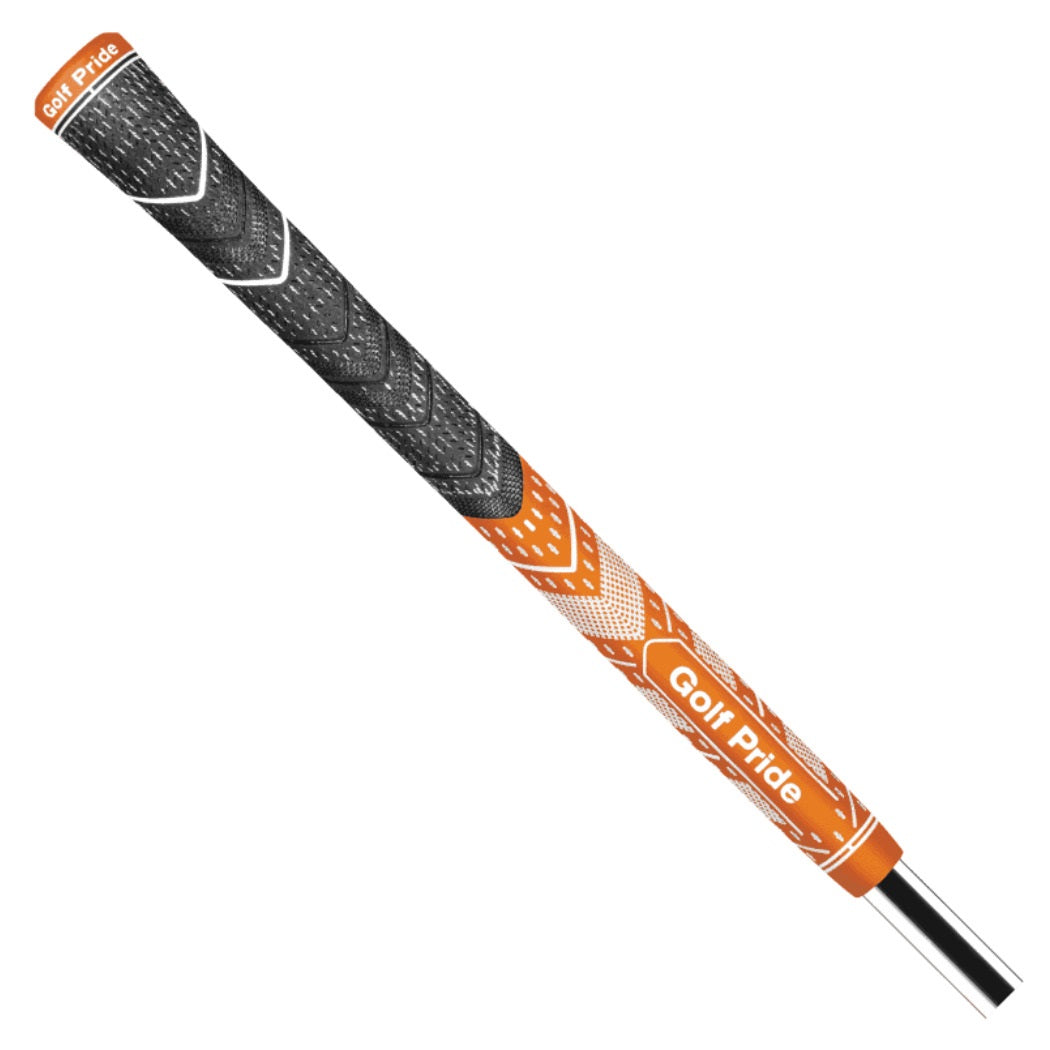 Golf Pride MultiCompound Teams Plus4 Golf Grip – Dark Orange & White