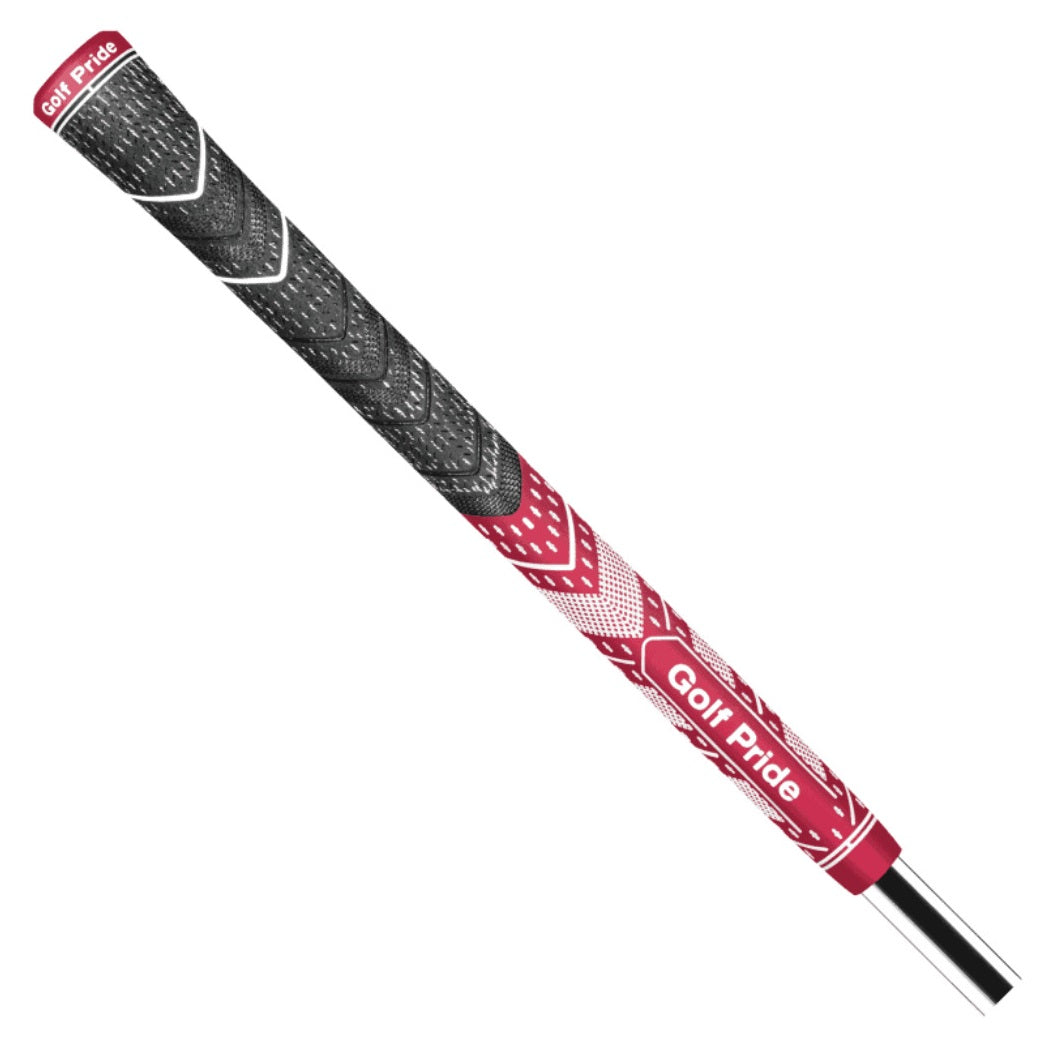Golf Pride MultiCompound Teams Plus4 Golf Grip – Dark Red & White