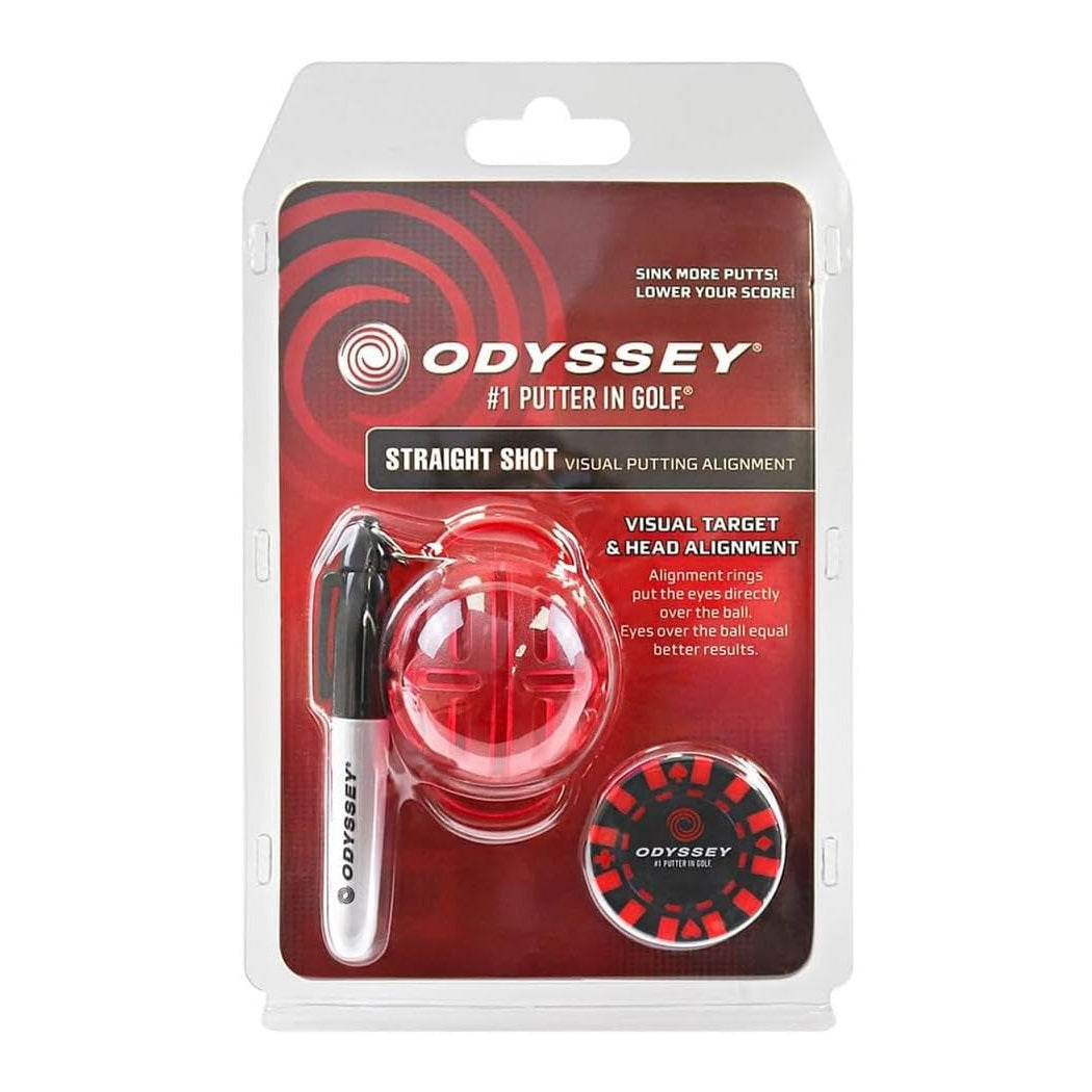 Odyssey Eye-It-Up Putt Alignment - Straight Shot - shown within its packaging