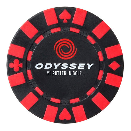 Odyssey Eye-It-Up Putt Alignment - Straight Shot - showing the poker chip ball market