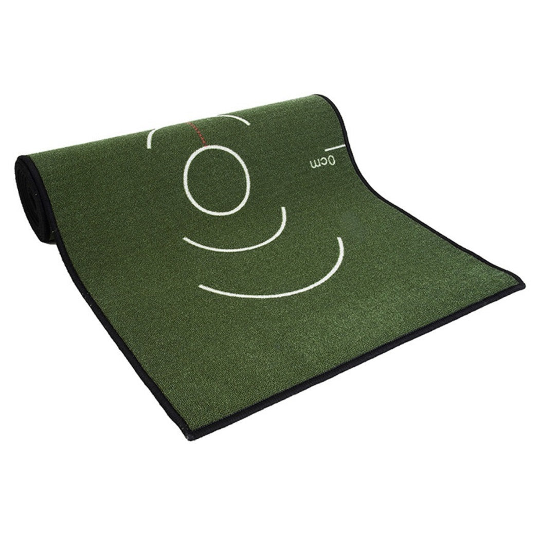 Pure2Improve Birdie Drill Golf Putting Mat (400x66cm) - mat rolled up