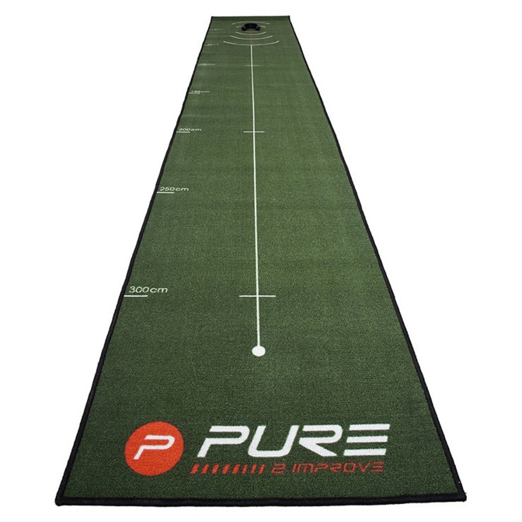 Pure2Improve Birdie Drill Golf Putting Mat (400x66cm) - length