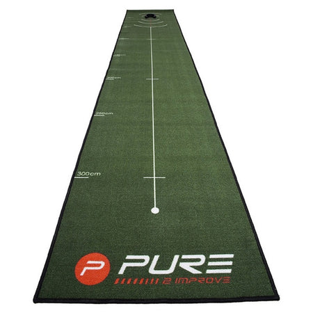 Pure2Improve Birdie Drill Golf Putting Mat (400x66cm) - length