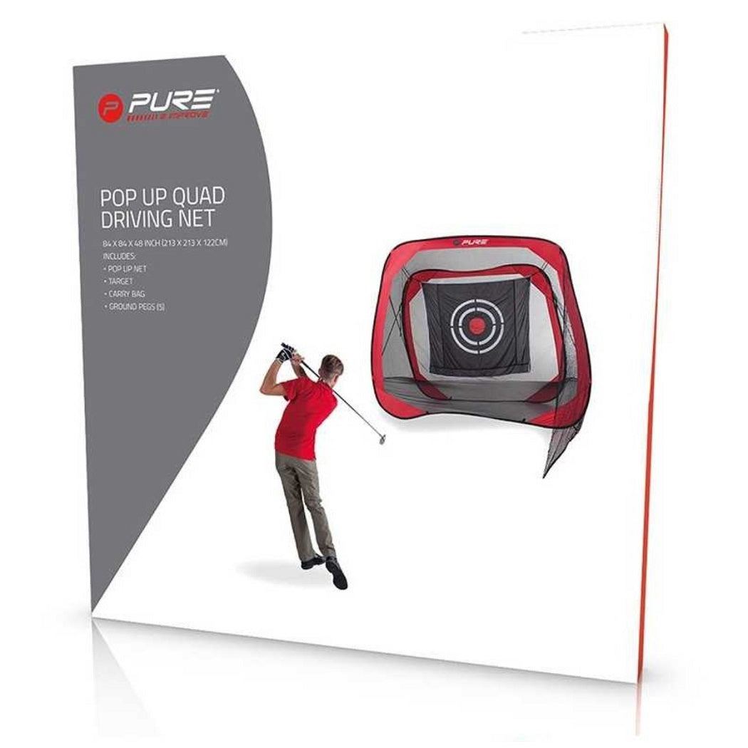 Pure2Improve Square Golf Practice Net - showing its packaging