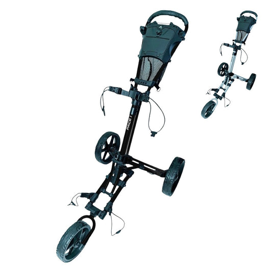 Skymax PACE 1 Golf Trolley – 3-Wheel Push Cart  - black and silver models