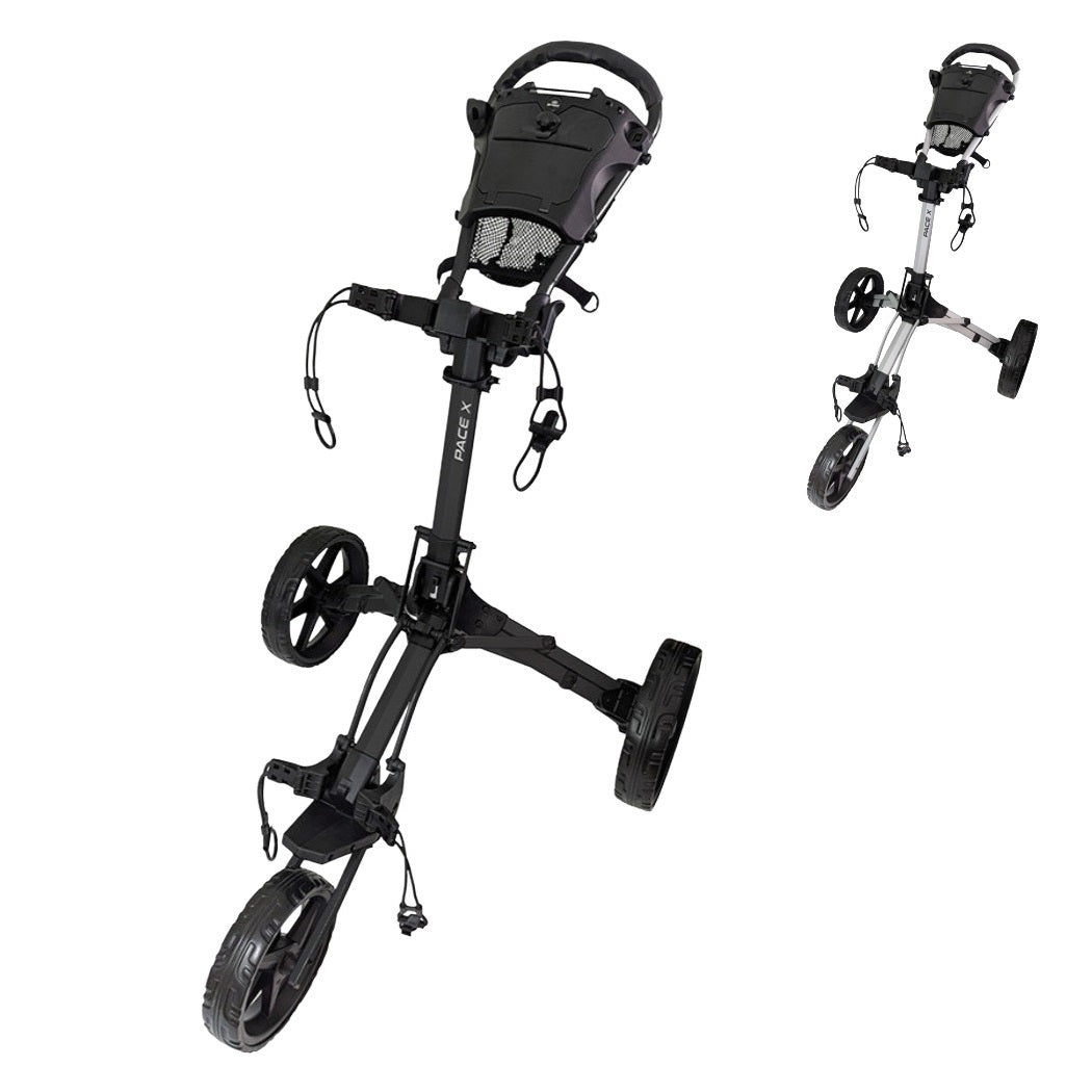 Skymax PACE X Golf Trolley - 3 Wheel Push Cart Trolley - all colours