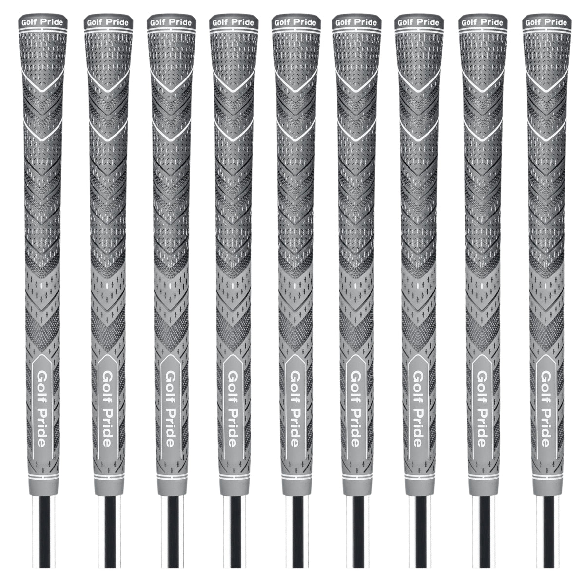 Golf Pride MCC Plus4 Jumbo Golf Grip Grey/Charcoal Front View