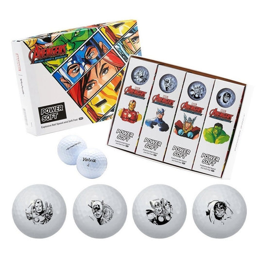 Volvik PowerSoft Marvel Avengers Golf Balls Dozen Gift Set 