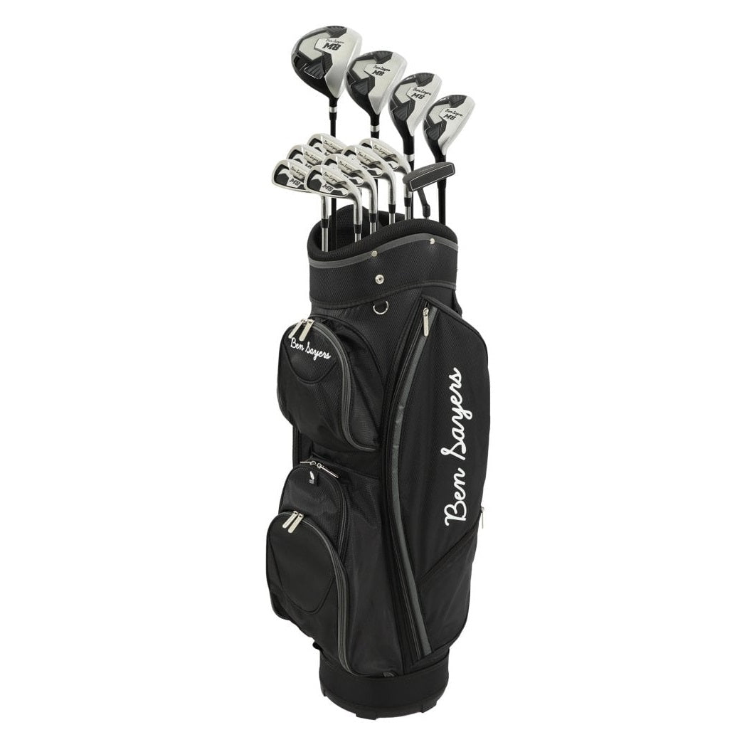Ben Sayers M8 Men`s Golf Club Package Set with Cart Bag – Steel or Graphite Shafts