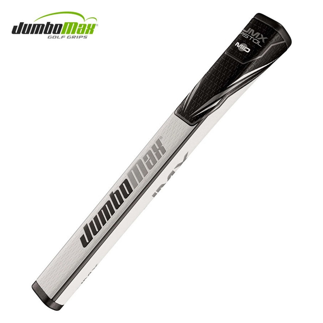JumboMax Pistol Mid Putter Grip - Black/White/Silver