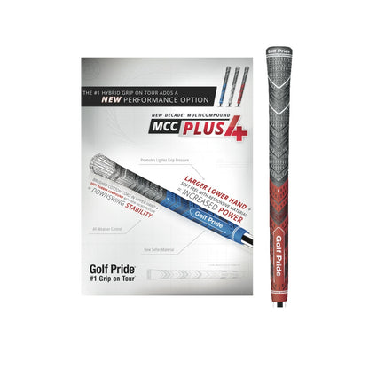 Golf Pride MCC Plus4 Jumbo Golf Grip Red/Charcoal – Free Grip Tape