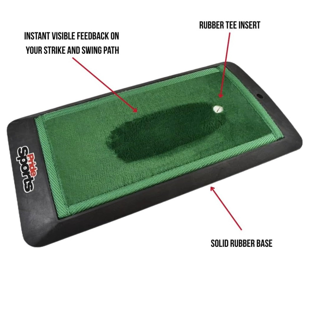 Pride Sports Golf Impact Mat – Golf Swing & Ball Striking Training Aid