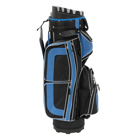 Longridge Pro Golf Cart Bag - Black/Navy - side view