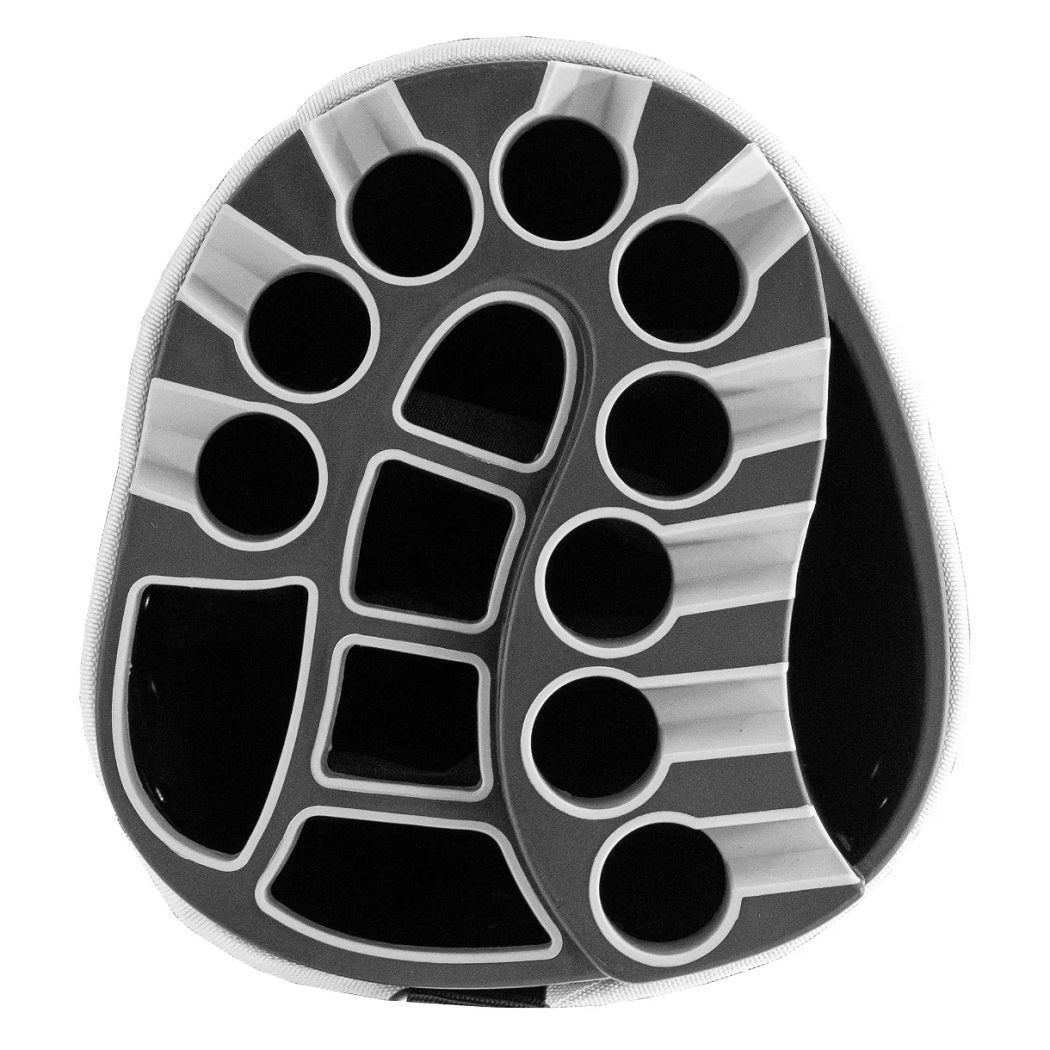 Longridge Pro Golf Cart Bag - Black/White - 15-way divider top