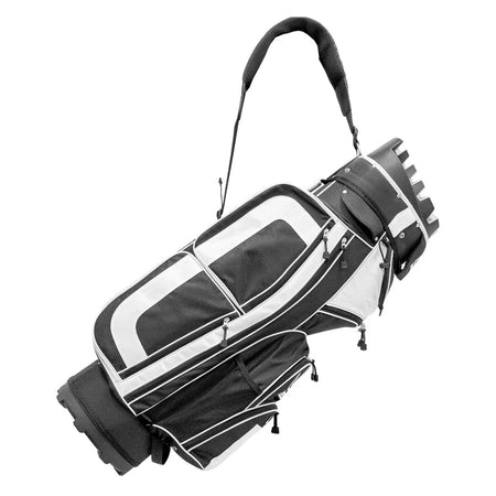 Longridge Pro Golf Cart Bag - Black/White - carrying strap