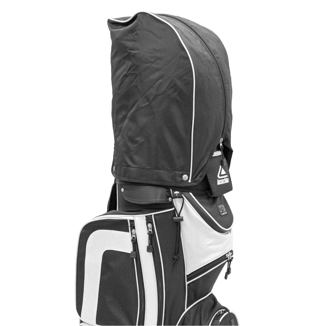 Longridge Pro Golf Cart Bag - Black/White - with rain hood