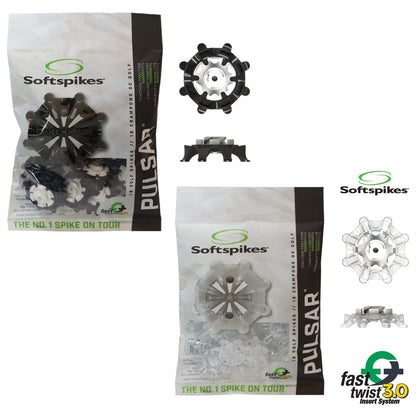 SoftSpikes Pulsar Golf Shoe Spikes / Cleats - FT3.0 Fitting System - Pack of 18 - available colours