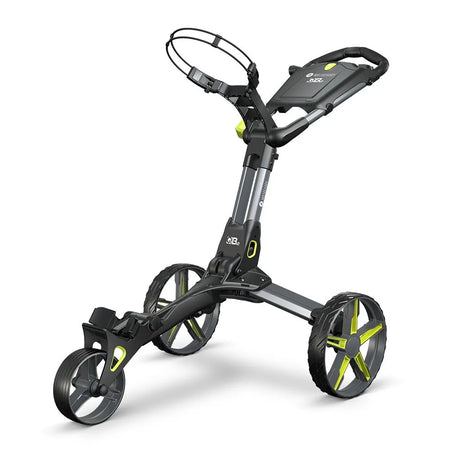 2025 Motocaddy QB2 Trolley - Compact Push Golf Cart - Lime - front view