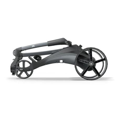 Motocaddy SE Electric Golf Trolley 2026 Graphite side view folded