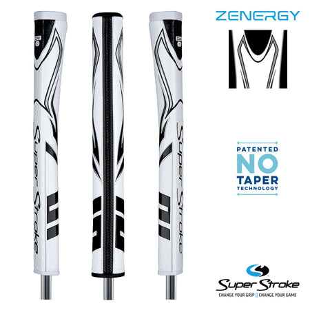 SuperStroke Golf Zenergy Putter Grip - Claw 1.0 White/Black