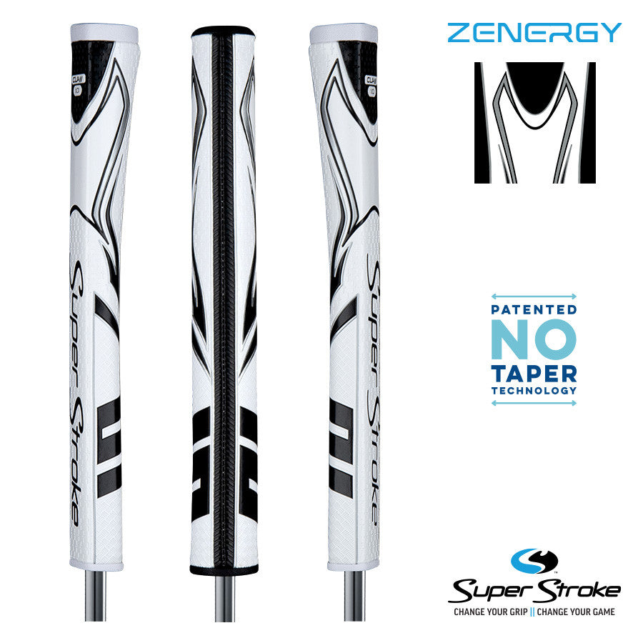 SuperStroke Golf Zenergy Putter Grip - Claw 1.0 White/Black