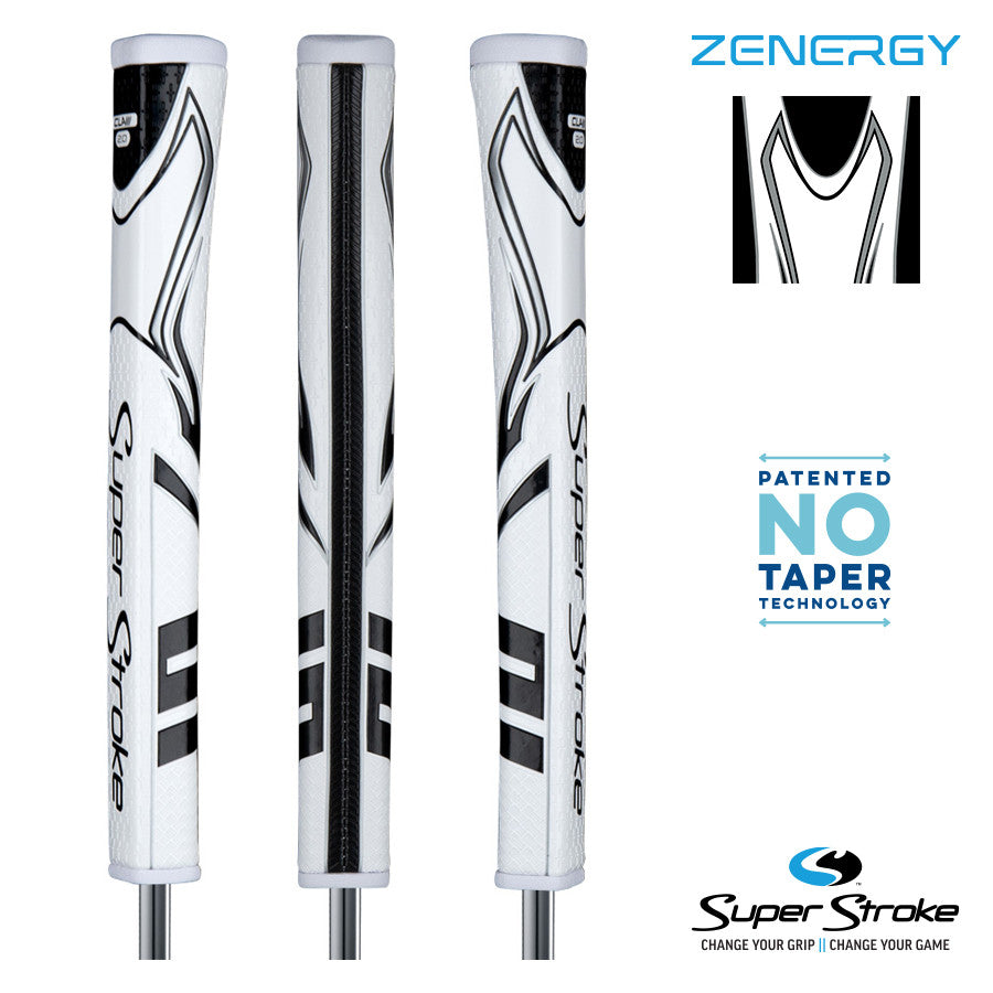 SuperStroke Golf Zenergy Putter Grip - Claw 2.0 White/Black