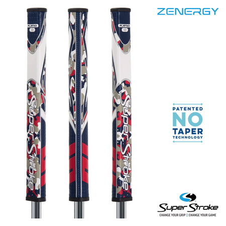 SuperStroke Golf Zenergy Putter Grip - Flatso 1.0 Red/White/Blue Camo