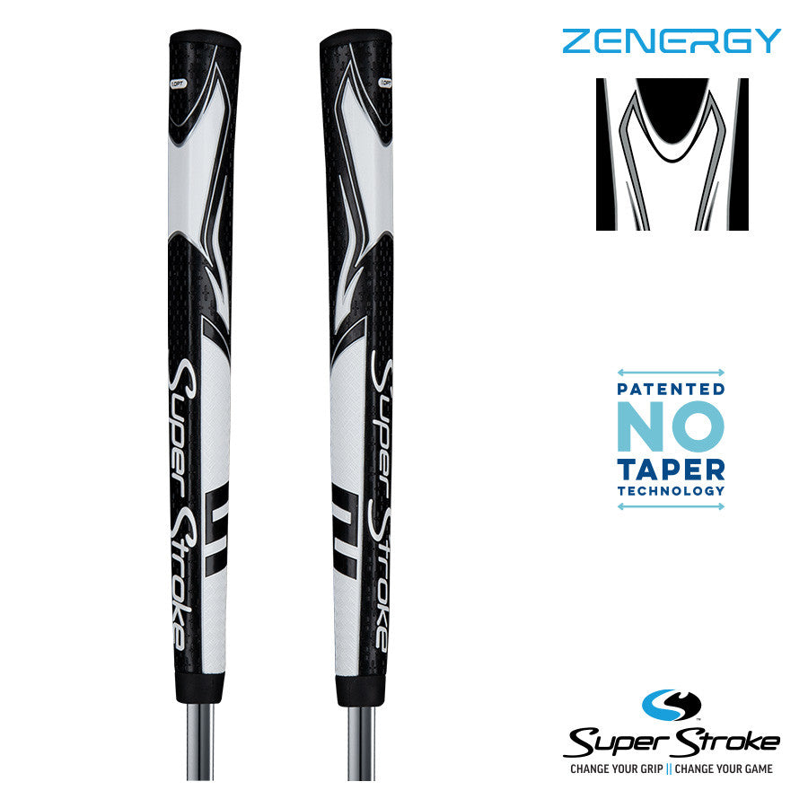 SuperStroke Golf Zenergy Putter Grip - PT 1.0 Black/White